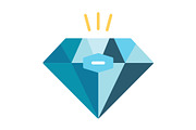 Diamond Flat Icon, a Duotone Icon by Pexelpy (Thumbnail 1 of 2)