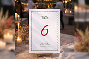 Wedding Table Numbers Canva bd003, a Card Template by TyphoonStudio (Thumbnail 1 of 8)