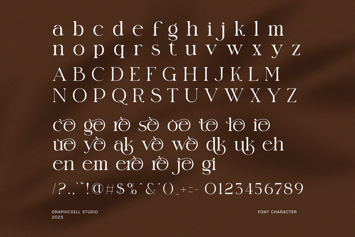 Rigena Elegant Serif Font, a Serif Font by Graphicxell (Photo 8 of 8)