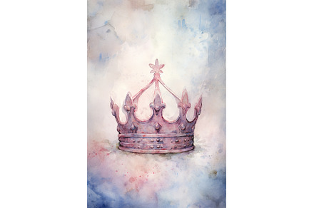 Illustration of a crown on a grunge, an Abstract Photo by Neirfy