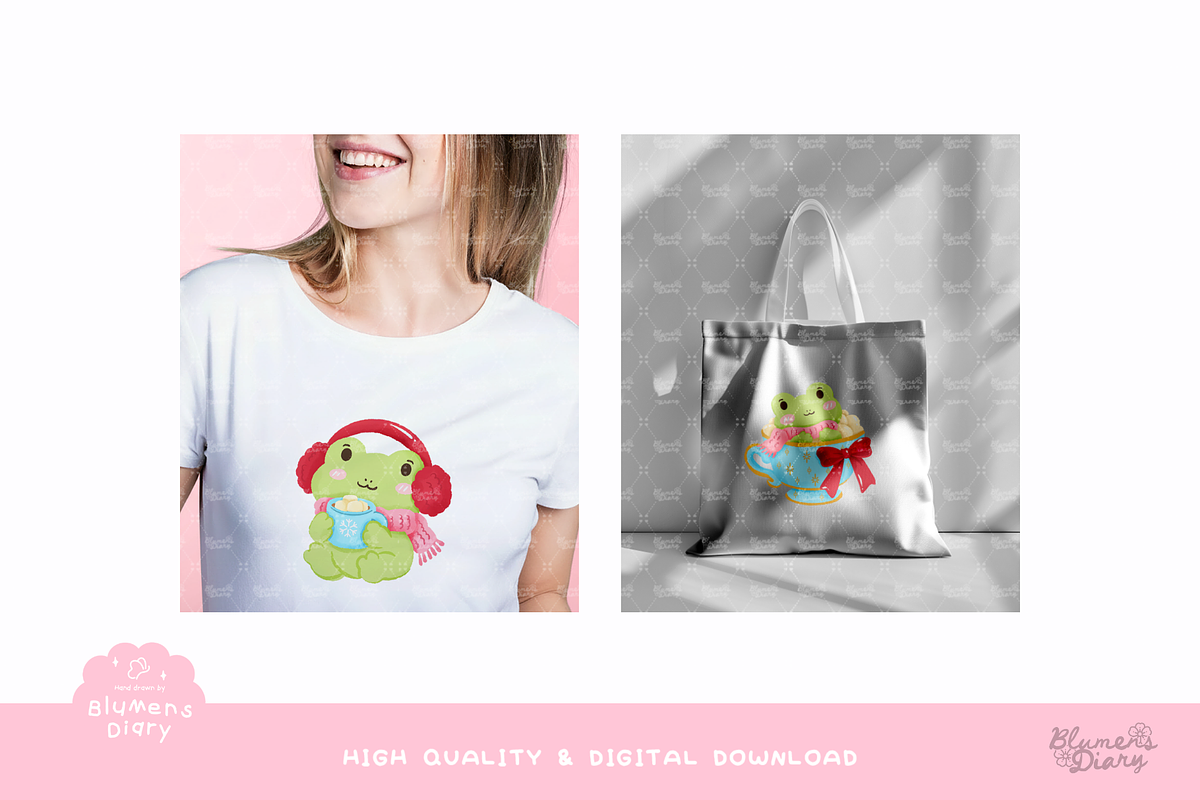 Sugarplum Christmas Frog Clipart, an Animal Illustration by Blumensdiary (Photo 5 of 6)