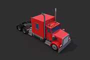 Low Poly American Heavy Truck, a Cars & Vehicle 3D Model by CreativeeArt (Thumbnail 2 of 8)