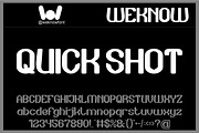 Quick Shot font, a Sans Serif Font by weknow (Thumbnail 1 of 8)