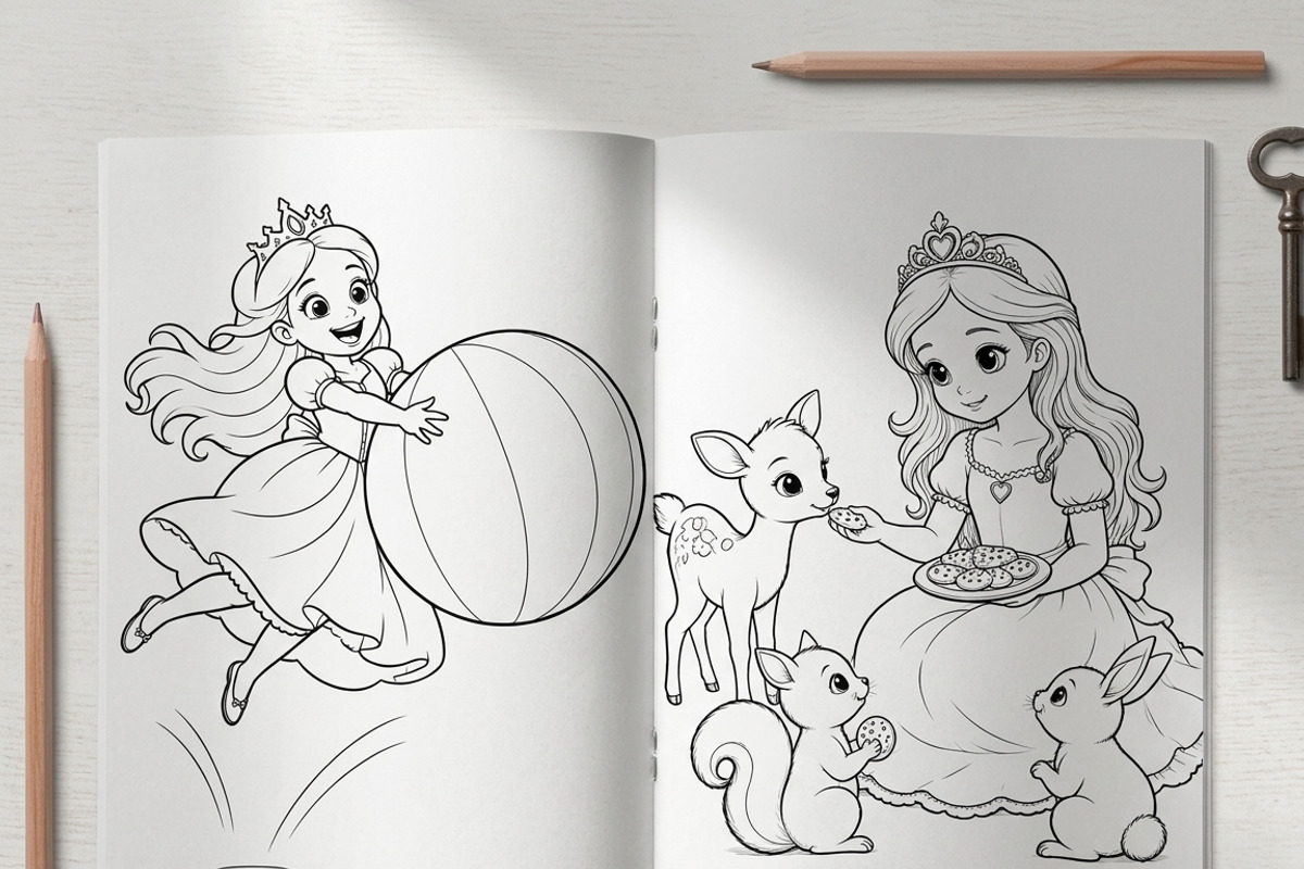 Magical Princess Coloring Book Vol46, a Person Illustration by ikarifq shop (Photo 6 of 7)