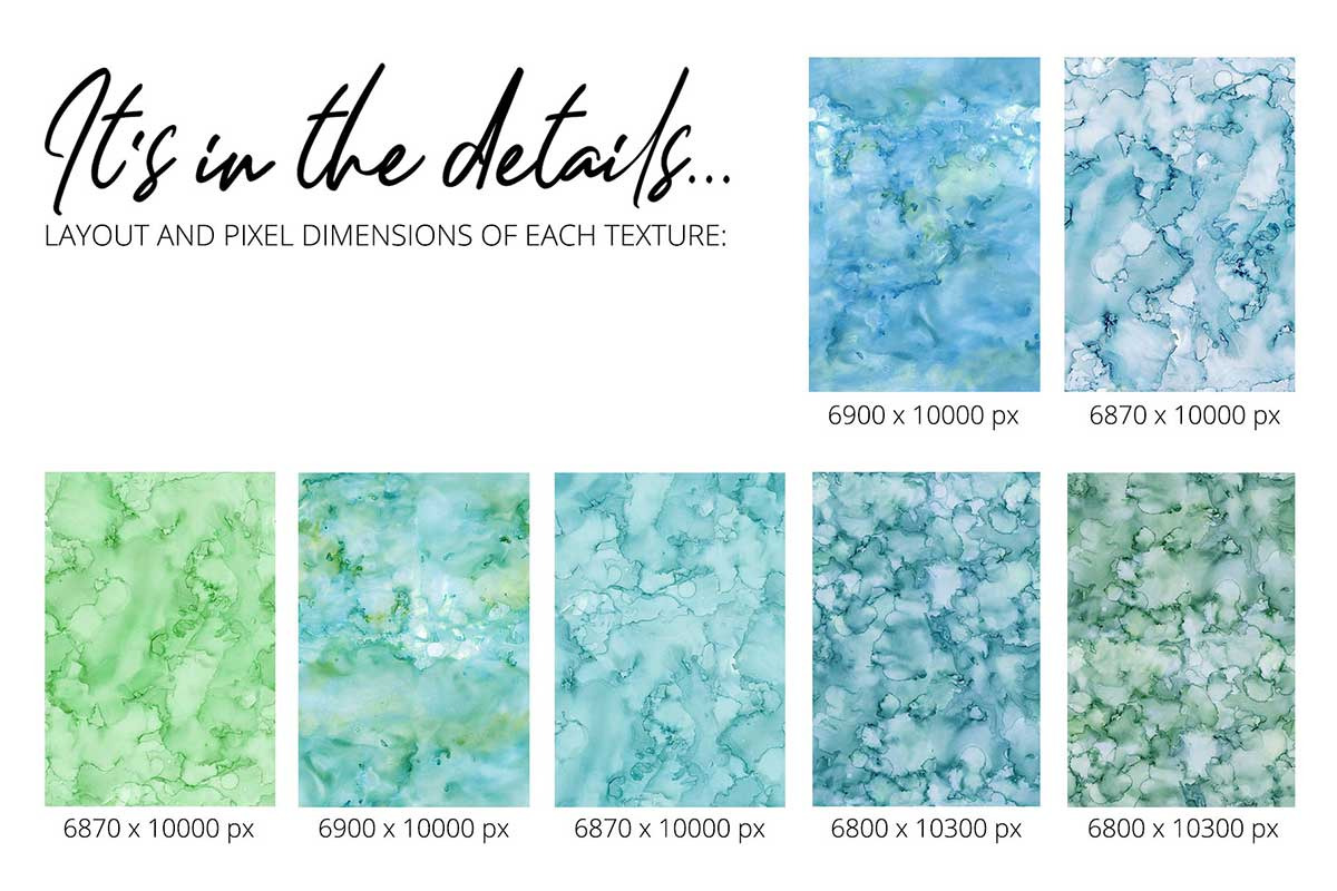 7 Huge Seamless Green Ink Textures, a Texture Graphic by AdenaJ (Photo 15 of 16)