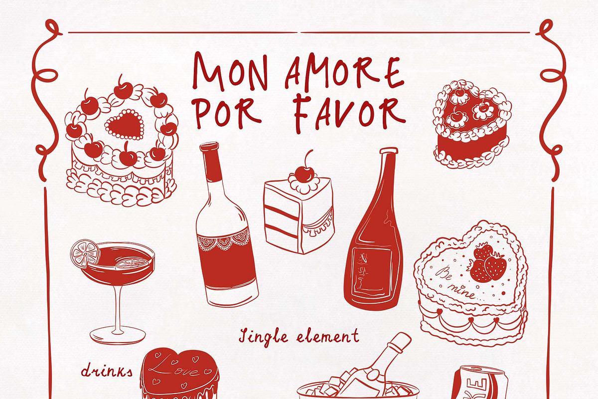 Mon Amore Por Favor. Hand draw art, an Object Graphic by ma_i_vi (Photo 5 of 12)