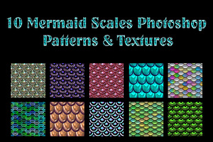 Mermaid Scale Photoshop Patterns