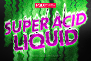 Acid Liquid Text Effect