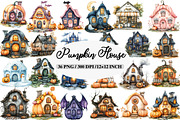 Halloween Pumpkin House Clipart, an Illustration by Daily.Designs (Thumbnail 1 of 5)