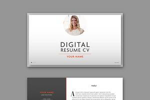 Digital CV Resume Layout