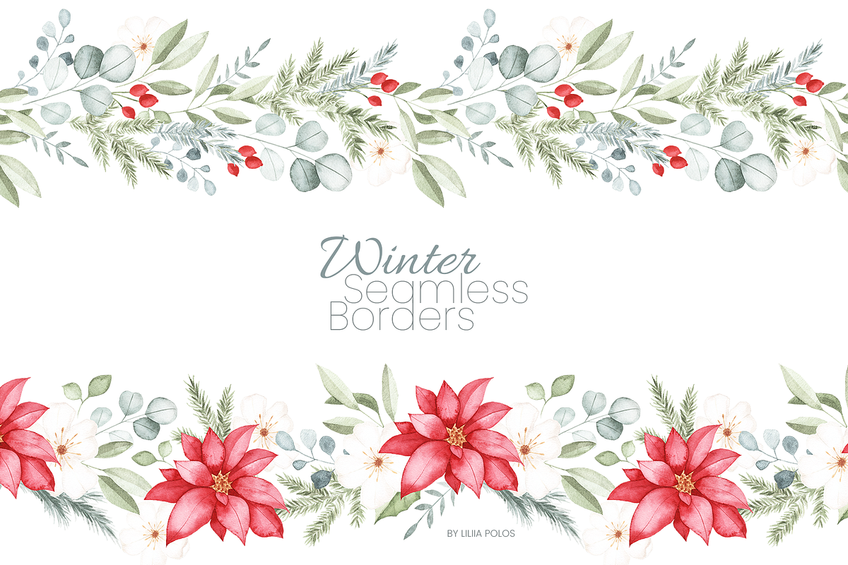 Winter Botanical Watercolor Set, a Decorative Illustration by Liliia Polos Illustration (Photo 7 of 10)