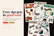 Good Word Zodiac Sticker Sheets, an Object Graphic by Jakayla Digital Co (Thumbnail 1 of 12)