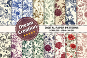 Vintage Floral Toile Seamless Patter, a Pattern Graphic by Dream Creation (Thumbnail 1 of 7)