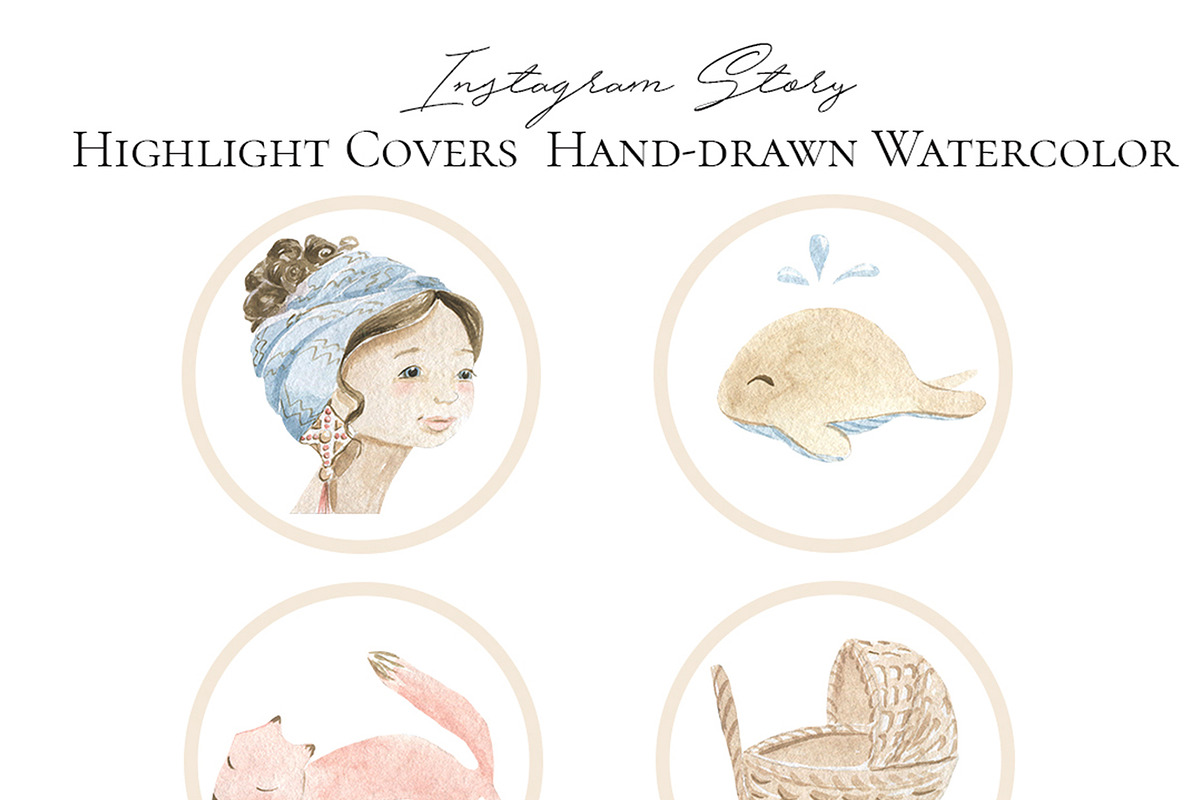 Hand painted watercolor icons, an Icon by Love Watercolor Store (Photo 5 of 6)