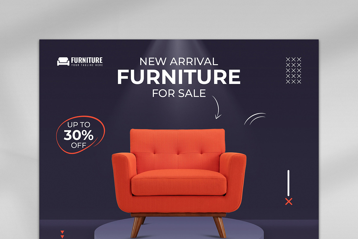 Furniture Social Media Banner Design, a Marketing Template by Photoshop Action (Photo 22 of 26)