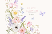 Wildflowers Butterflies Clipart, a Decorative Illustration by Sunflower Day Love (Thumbnail 3 of 4)
