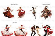Dance Clipart, Bollywood Dancer PNG, a Person Illustration by BrushstrokeArtGB (Thumbnail 7 of 10)