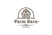 Barn Farm with Longhorn icon Logo, a Branding & Logo Template by Atlantis X Nurman Arbai (Thumbnail 1 of 2)