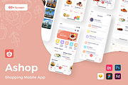 Ashop - Shopping App Design UI Kit, an App Template by Capi Product (Thumbnail 1 of 6)