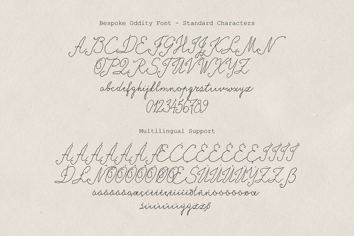 Bespoke Oddity Quirky Script Font, a Script Font by AnMark (Photo 7 of 11)