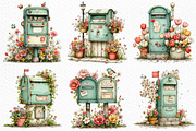 Whimsical Spring Mailbox Clipart, an Illustration by Craft Nest (Thumbnail 5 of 11)