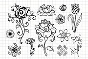 Flower Silhouette Ornament Clip Art, an Object Graphic by Elena Nesterova (Thumbnail 2 of 4)