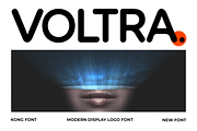 Voltra – A Modern Display Logo Font, a Sans Serif Font by overlaytemplates (Thumbnail 1 of 5)