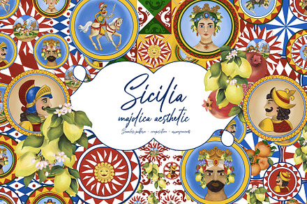 Sicilia. Majolica aesthetic., a Pattern Graphic by ma_i_vi