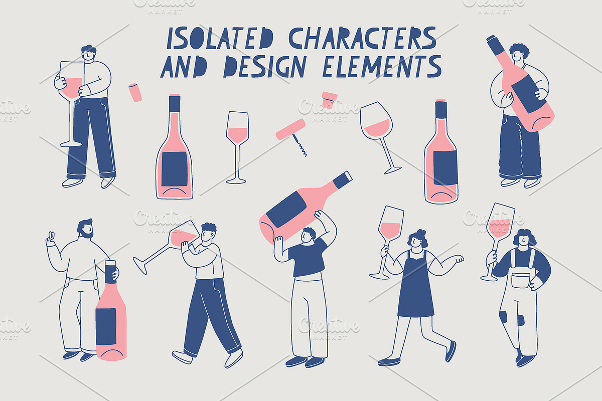 Wine Time Fun, a Person Illustration by Popova (Photo 2 of 5)