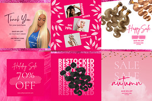 18 Hair Flyers | Wig Flyers Canva