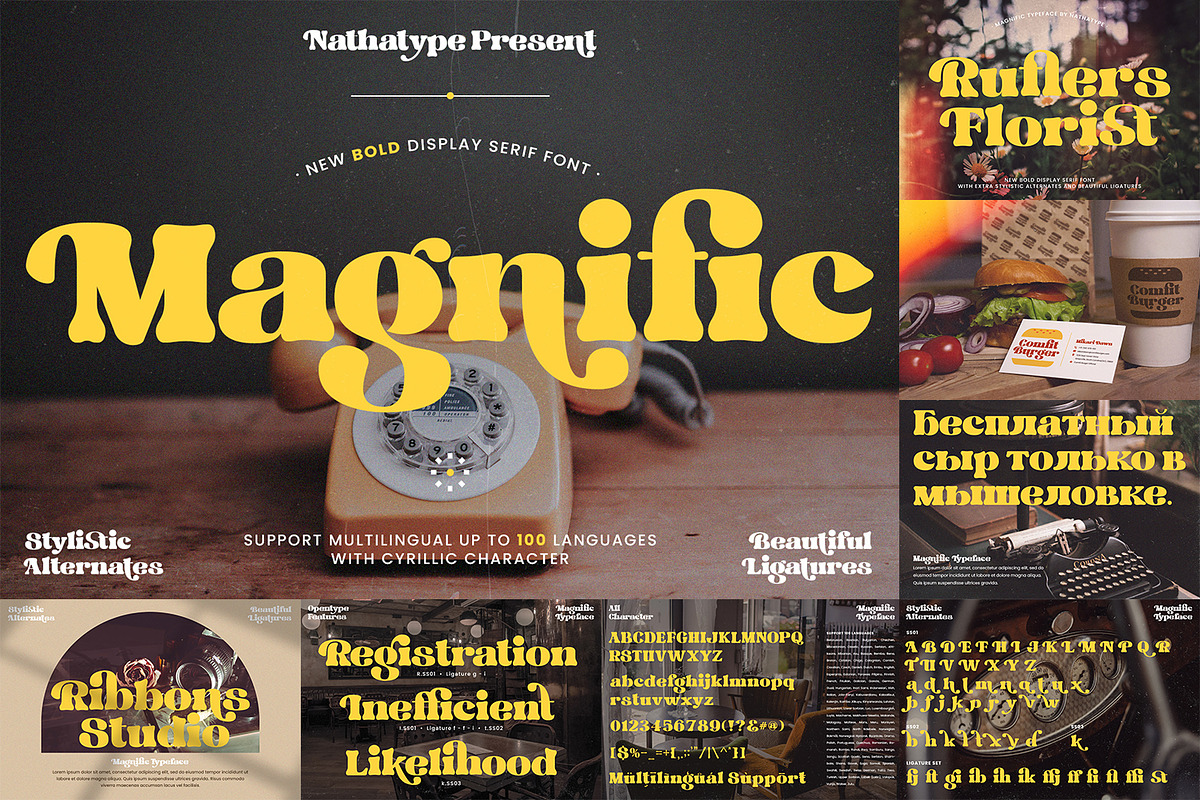 Modern Display Font Bundle 3, a Script Font by Nathatype (Photo 6 of 12)