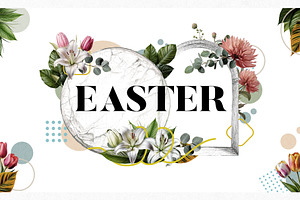 Easter Abstract Collage Church