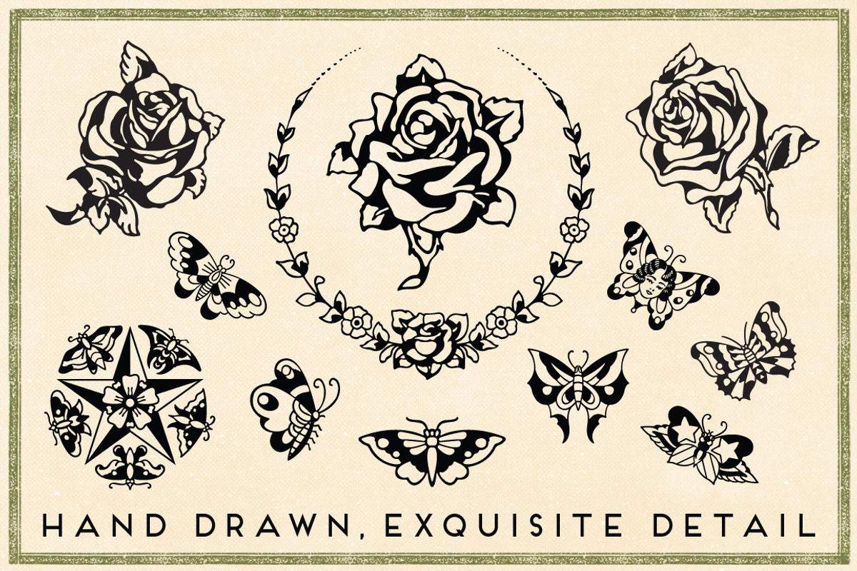Ultimate Retro Tattoo Collection, an Animal Illustration by Piddix Archives (Photo 15 of 21)
