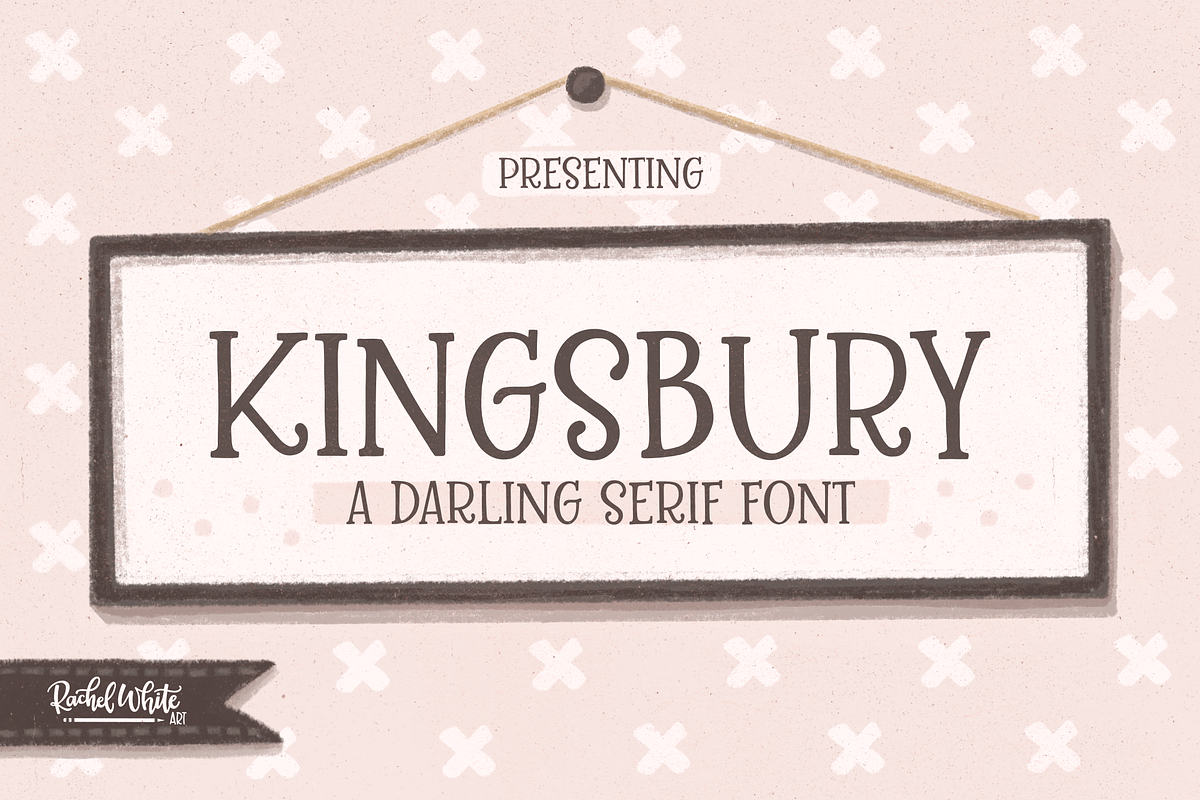 Kingsbury, a darling serif caps font, a Serif Font by Rachel White Art (Photo 1 of 12)