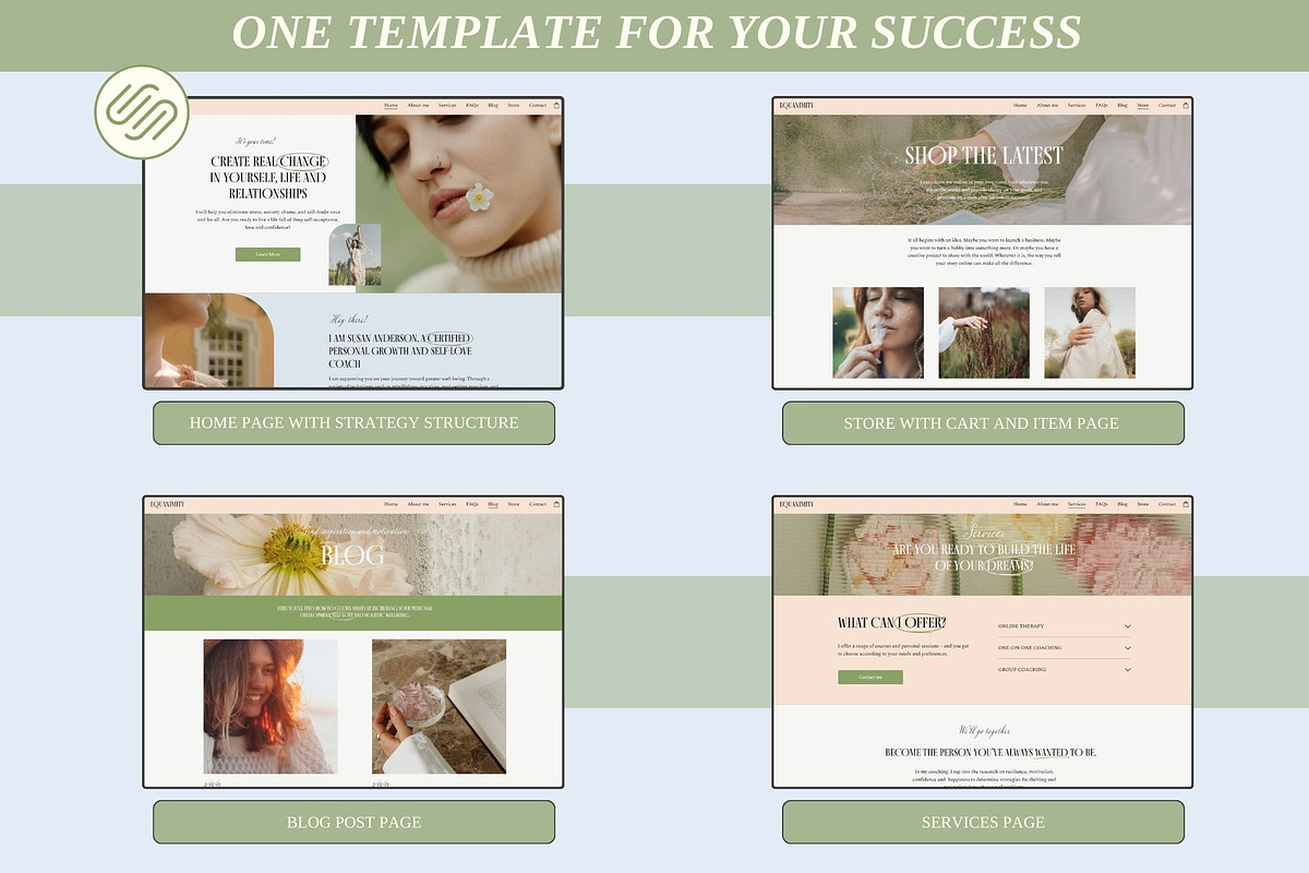 Squarespace Coach Website Template preview 8