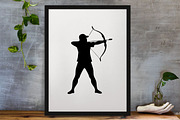 Archery Silhouettes SVG, a Sport Illustration by newminddesign (Thumbnail 3 of 3)