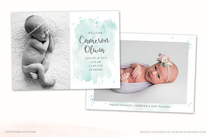 Birth Announcement Template CB112