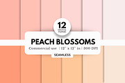 12 Peach Blossoms Digital Papers, a Background Graphic by NorthWindPixels (Thumbnail 1 of 4)