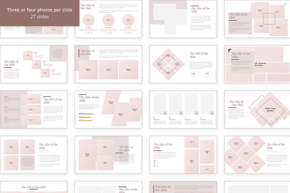 Beige presentation template, a Presentation Template by KaluginaWEB (Photo 3 of 10)