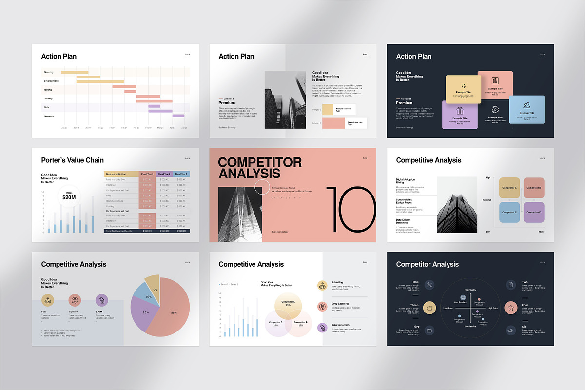AURA Business Strategy Presentation, a Presentation Template by GoldenPixelStudio (Photo 18 of 30)