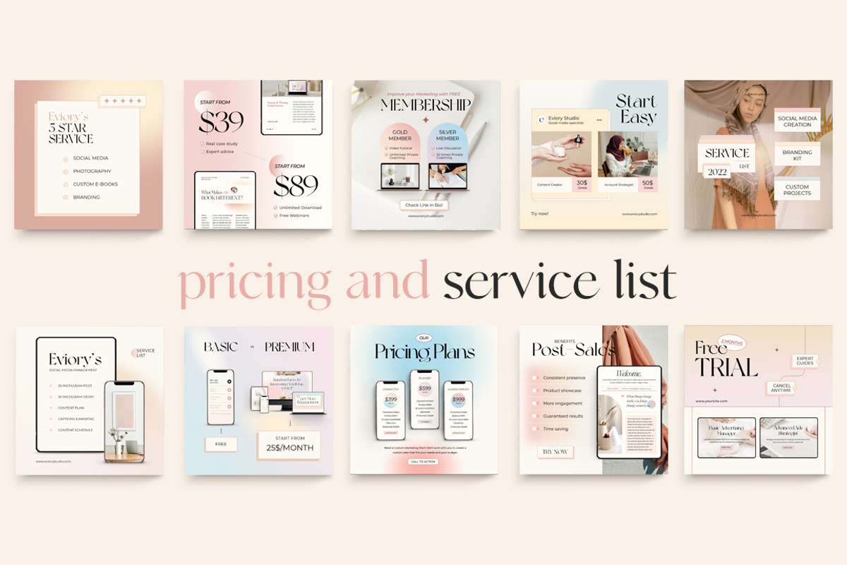 Product Mockup Instagram CANVA PS, a Social Media Template by Eviory (Photo 8 of 14)