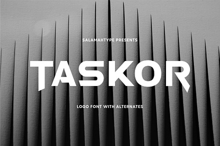Taskor - Logo Font, a Sans Serif Font by Salamahtype