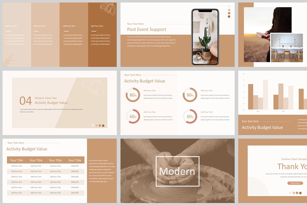 Minimal Modern Clean Powerpoint, a Stationery Template by Elite Templates (Photo 3 of 9)