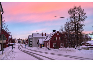 Polar night at Kiruna in Lapland, an Architecture Photo by Leonid Andronov