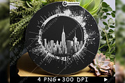 New York Logo City Skyline Urban, a Background Graphic by LaseredNinja (Thumbnail 6 of 7)