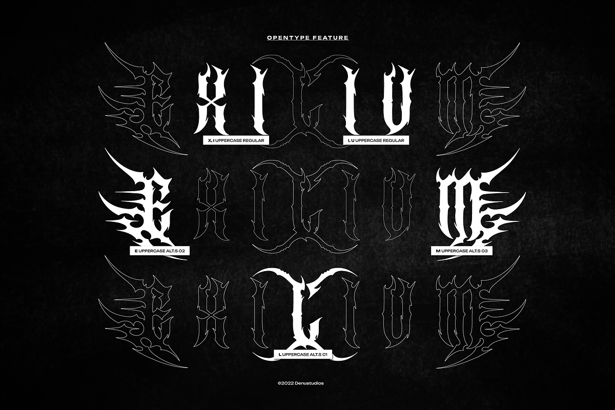 Exilium | Black Metal Font, a Blackletter Font by Denustudios (Photo 12 of 12)