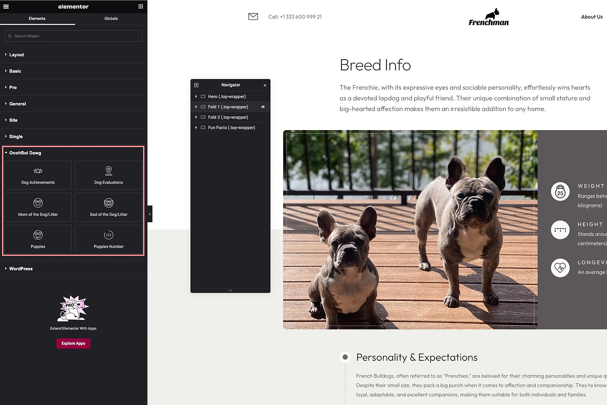 Frenchman - WP dog breeder kit, a Templates & Theme by Oooh Boi (Photo 12 of 12)