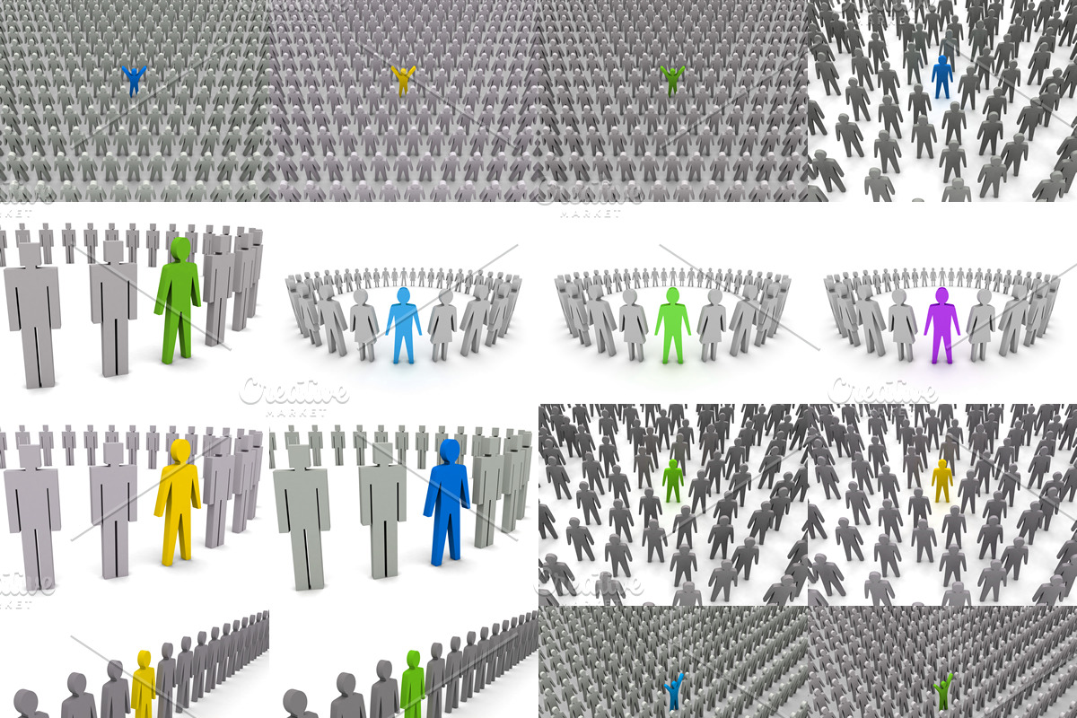Bundle of 3D Unique Person Concepts, a Person Illustration by sibgat (Photo 3 of 3)