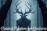Classical Monsters and Creatures, a Background Graphic by Intellecta Design (Thumbnail 3 of 7)