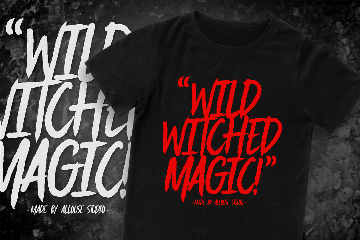 Blackmourn A Handbrush Horror Font, a Font by Allouse Studio (Photo 6 of 10)